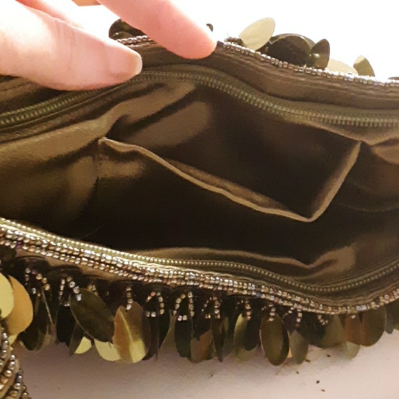 Evening purse green sequins NWT - Picture 3 of 3